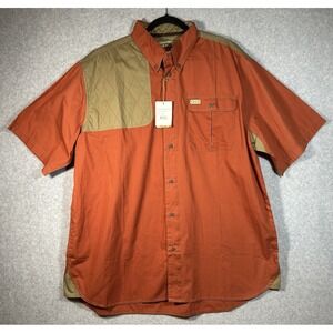 Game Guard Competition Shooter Shirt Mens XL Button Down Terra Cotta Hunting